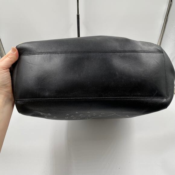 Calvin Klein x Andy Warhol Black Leather Tote Bag 205W39NYC RTW $1450 Shoulder - Picture 10 of 13